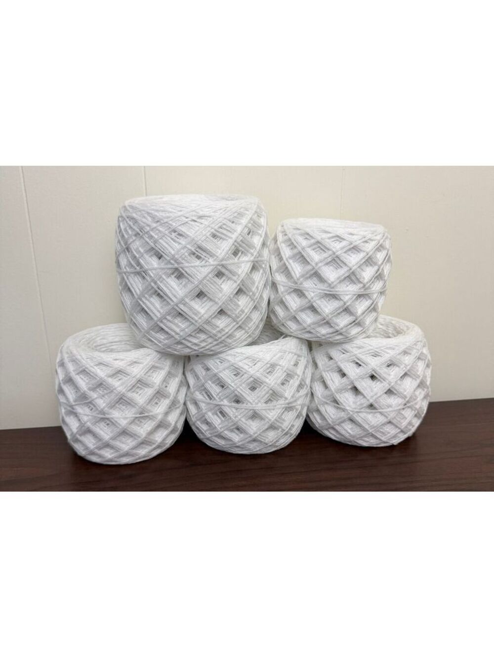 Reclaimed 100% Cotton DK Sport Yarn 1452 Yds Snow White 530g (5 Cakes)